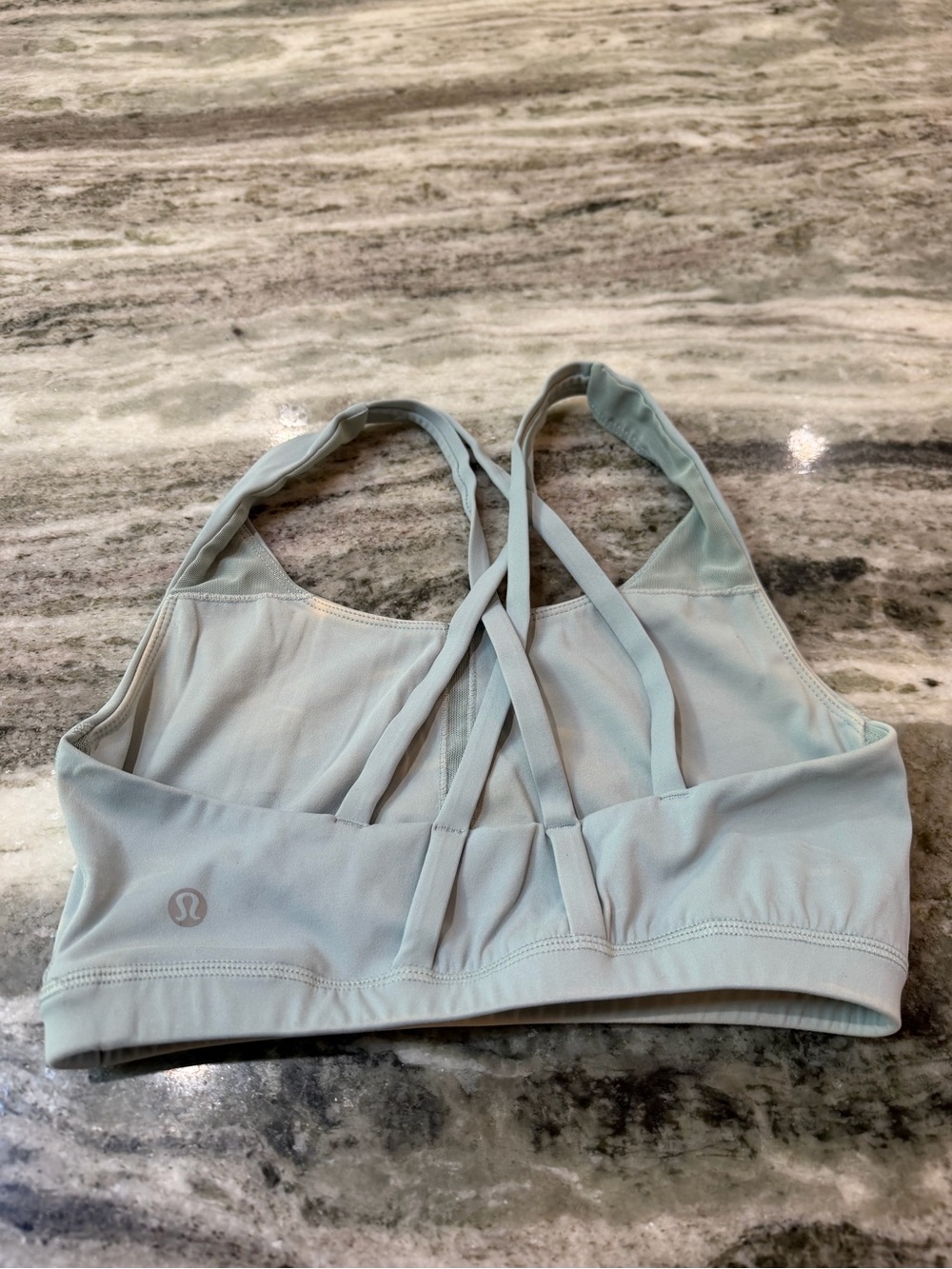Lululemon Pale Blue Strappy Sports Bra